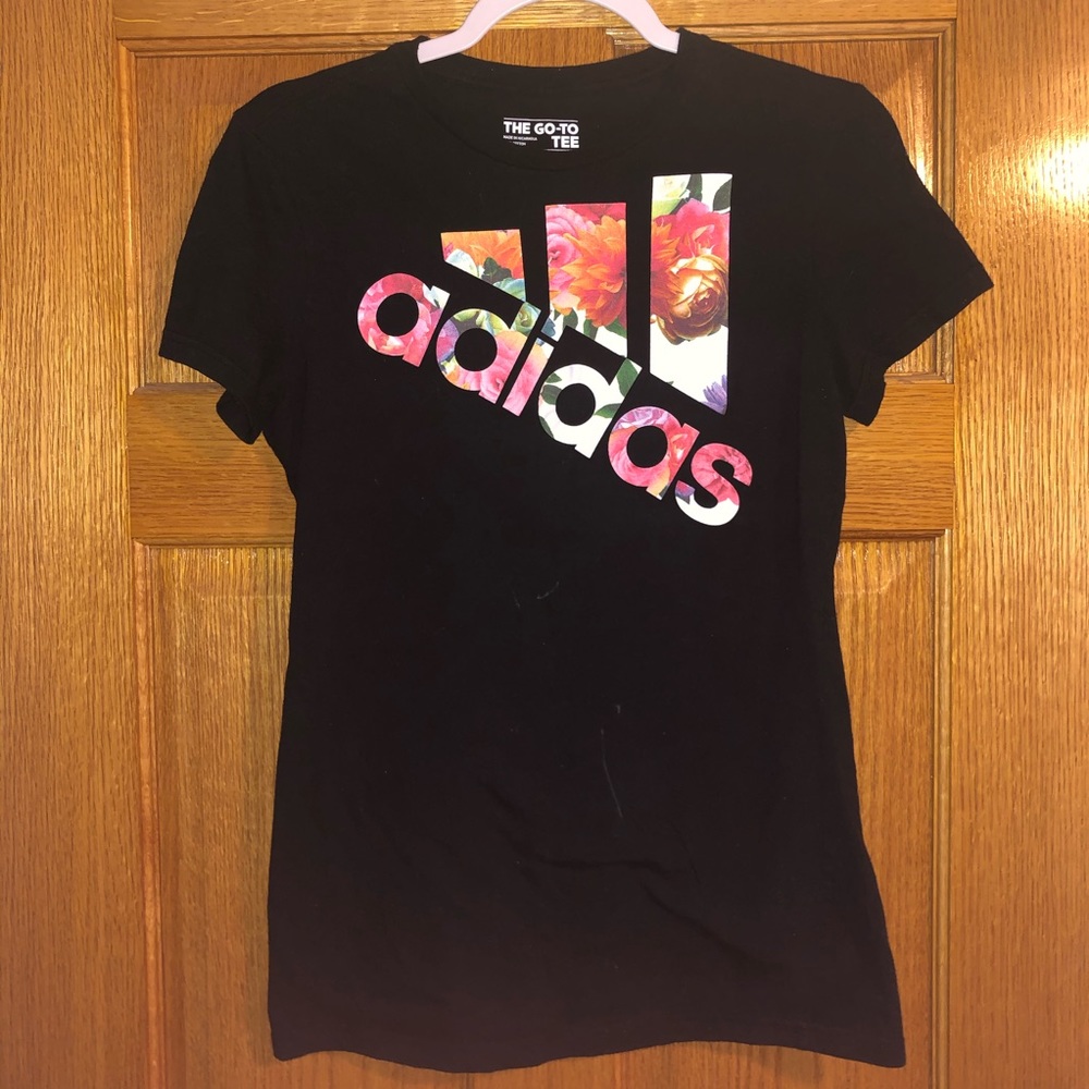 ADIDAS Women’s Floral Logo Go-To Tee